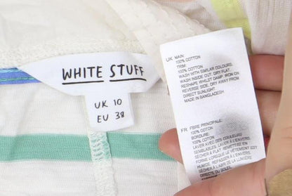 Womens UK Size 10 White Stuff Multicoloured Basic T-Shirt