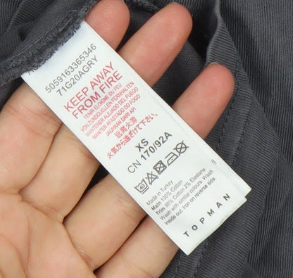 Topman Men’s Grey XS Graphic Crew Neck Short Sleeve T-Shirt