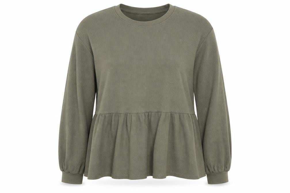 Womens UK Size 6 ASOS Green Tunic Blouse