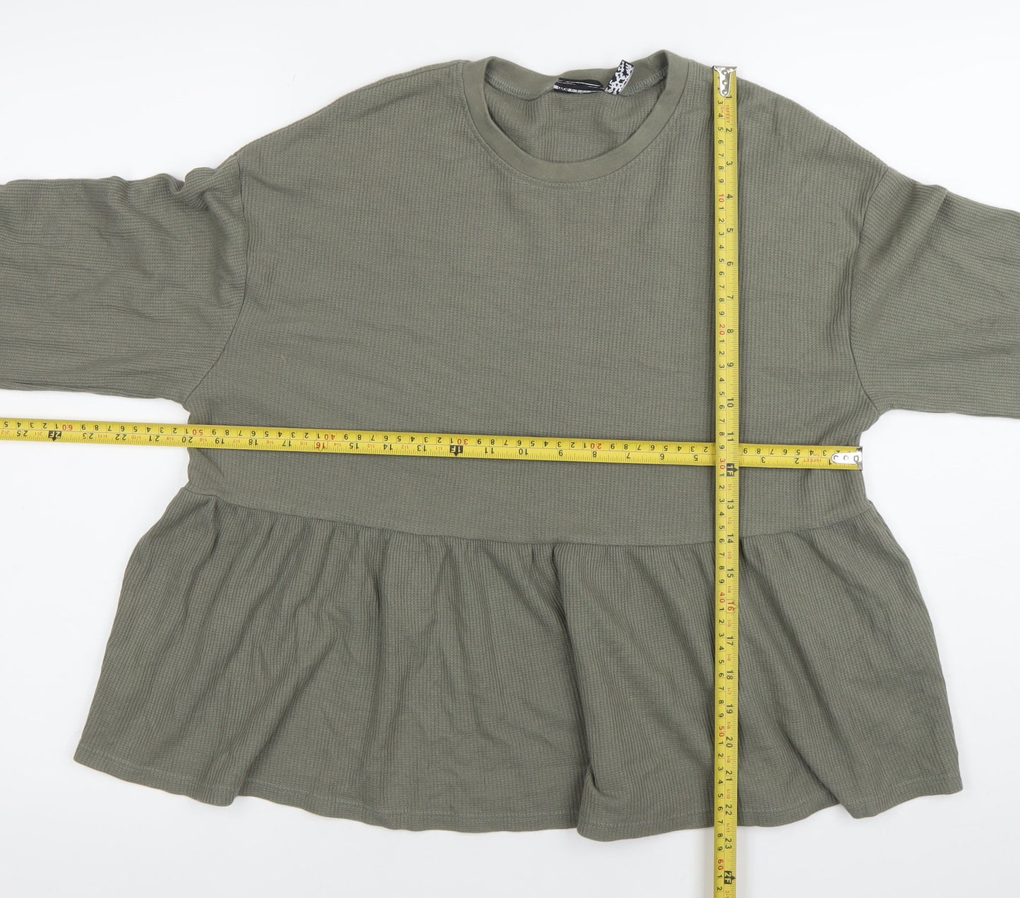Womens UK Size 6 ASOS Green Tunic Blouse