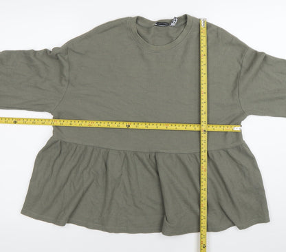 Womens UK Size 6 ASOS Green Tunic Blouse