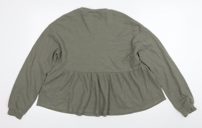 Womens UK Size 6 ASOS Green Tunic Blouse