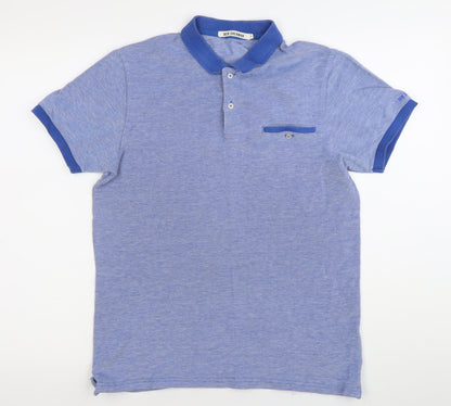 Ben Sherman Men’s Blue Polo Shirt M Regular Fit Cotton