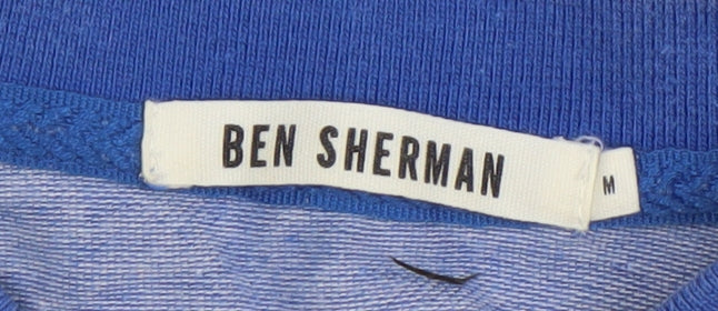 Ben Sherman Men’s Blue Polo Shirt M Regular Fit Cotton