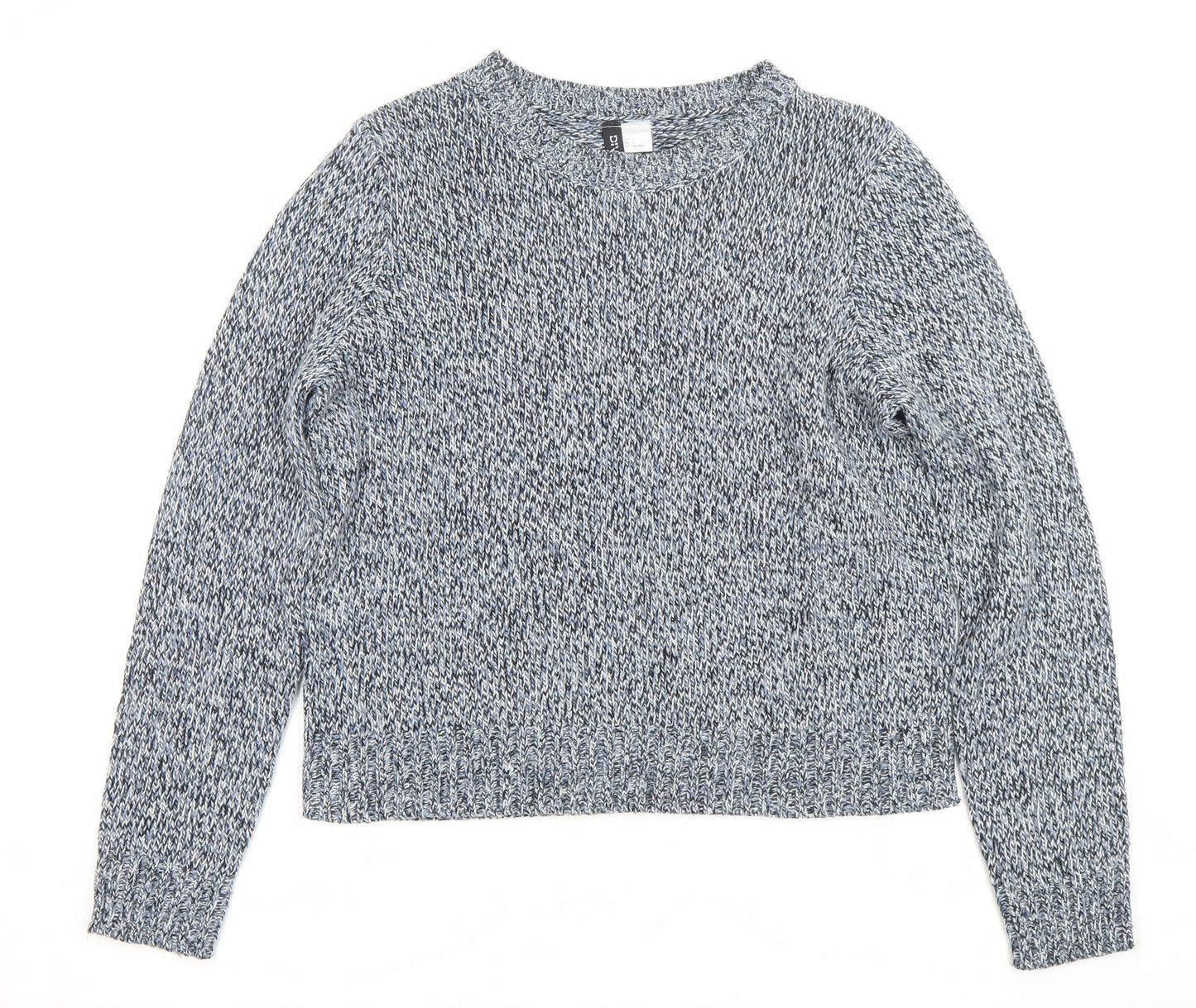 H&M Divided Women’s Blue Knit Pullover Jumper Size S Regular Fit