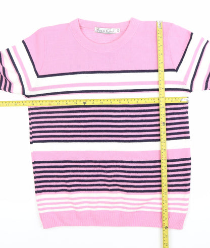 Womens UK Size M Pure & Natural Pink Pullover Jumper