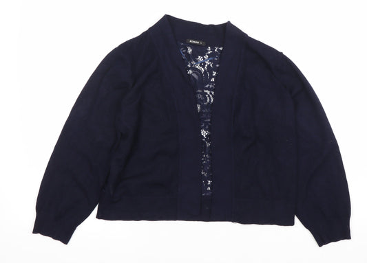 Womens UK Size 12 Roman Blue Cardigan Jumper
