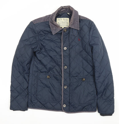 Mens UK Size S Jack Wills Blue Quilted Coat