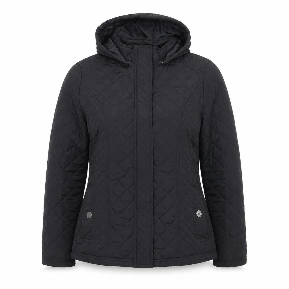 Womens UK Size S Jack Wills Black Quilted Coat