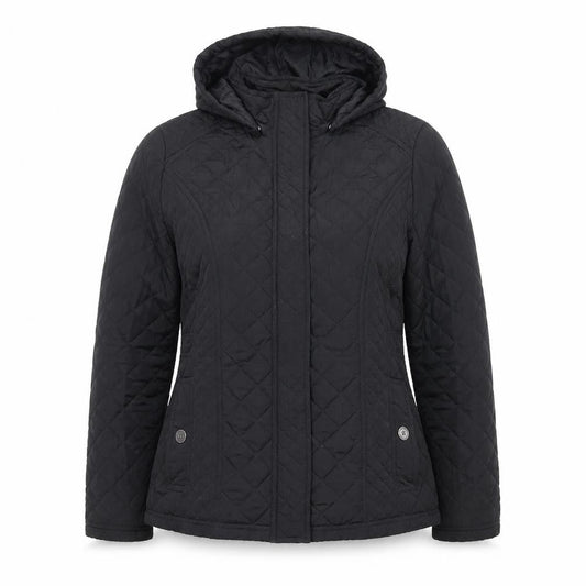 Womens UK Size S Jack Wills Black Quilted Coat