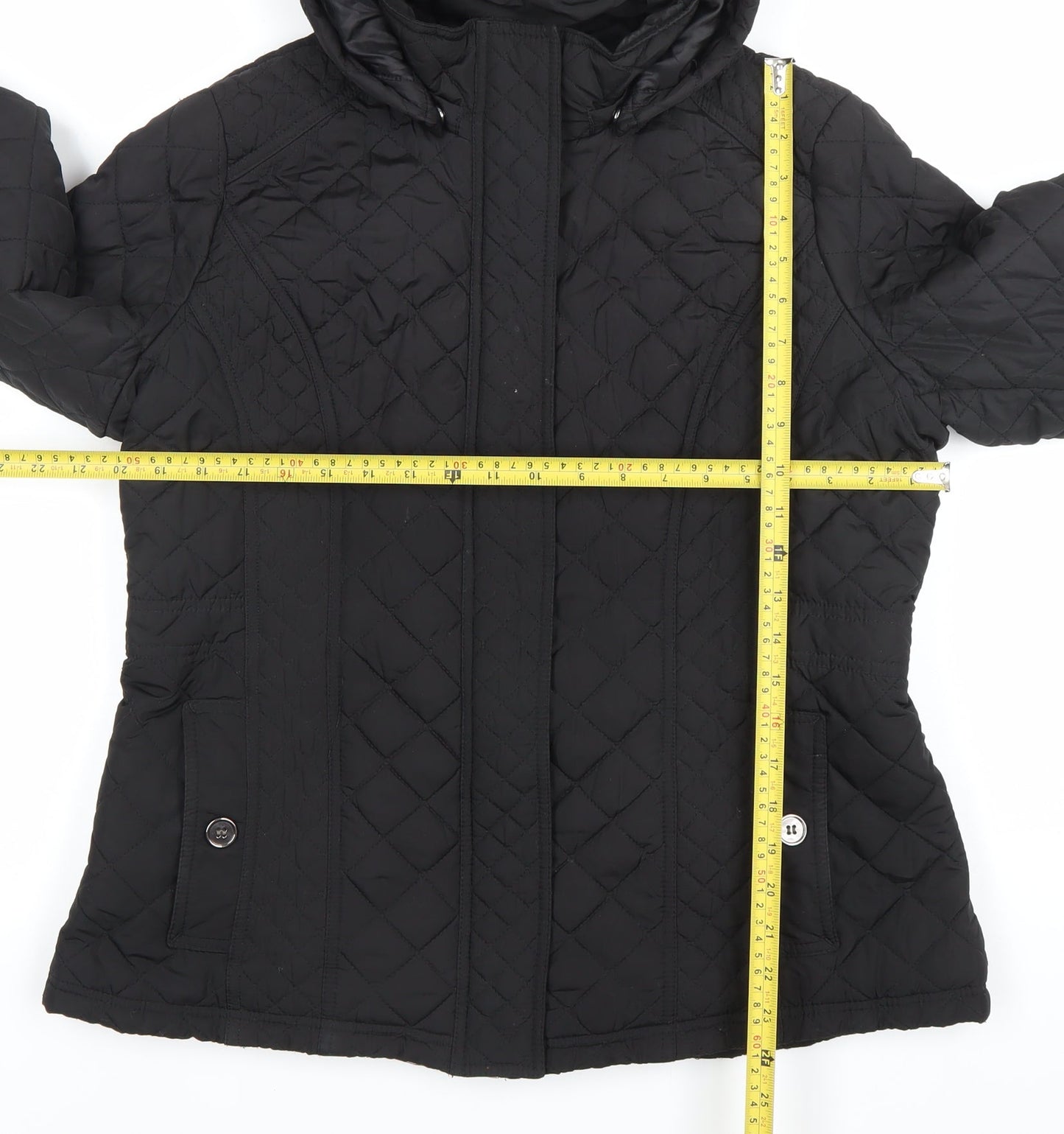 Womens UK Size S Jack Wills Black Quilted Coat