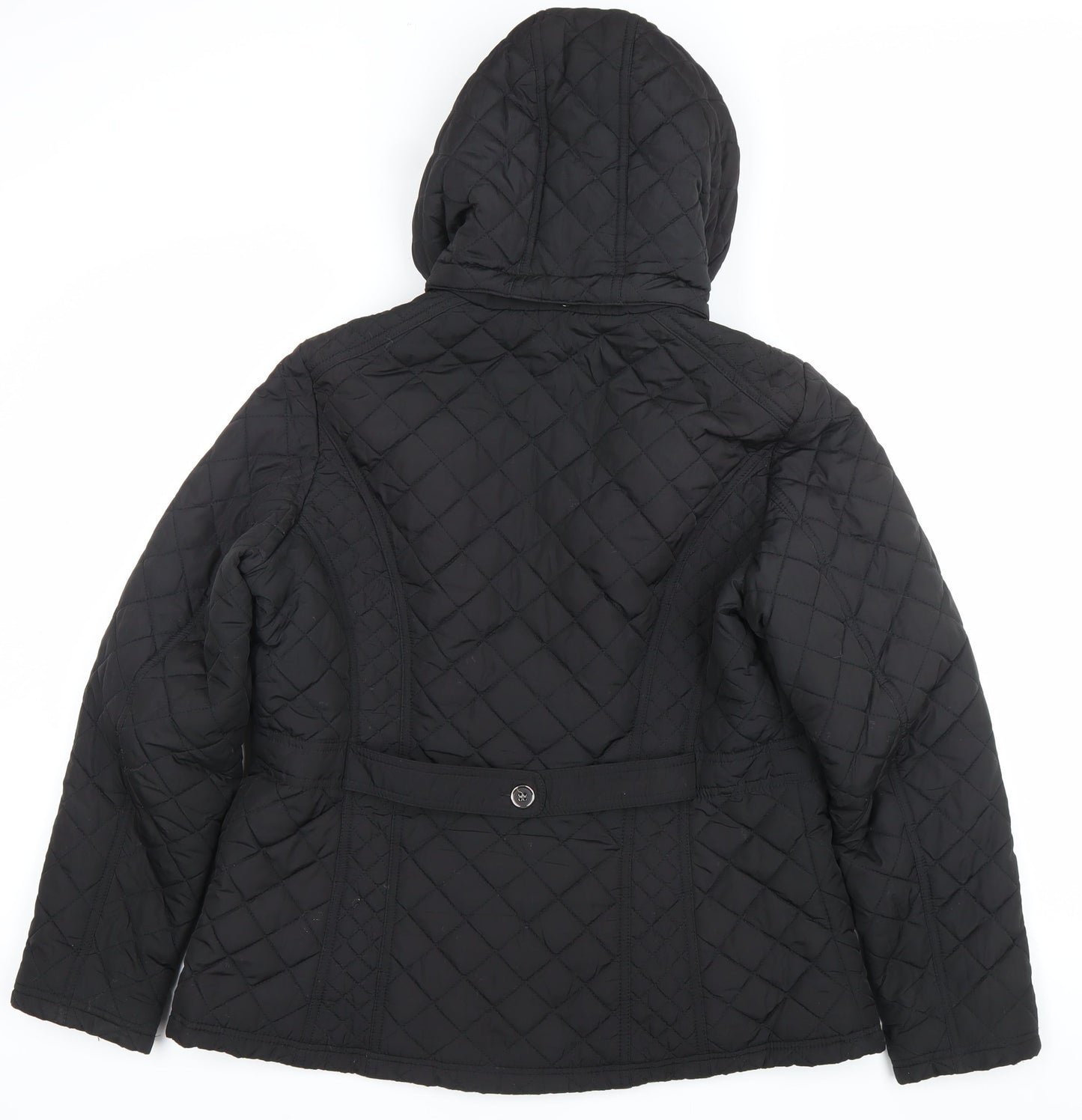 Womens UK Size S Jack Wills Black Quilted Coat