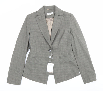 Next Women’s Grey Check Tailored Blazer Jacket Size 8 Workwear