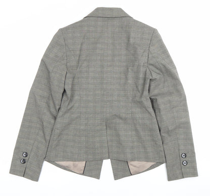Next Women’s Grey Check Tailored Blazer Jacket Size 8 Workwear