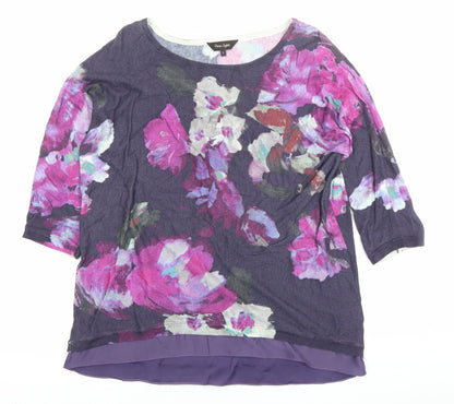 Next Petite Women’s Multicoloured Floral Pullover Jumper Size S