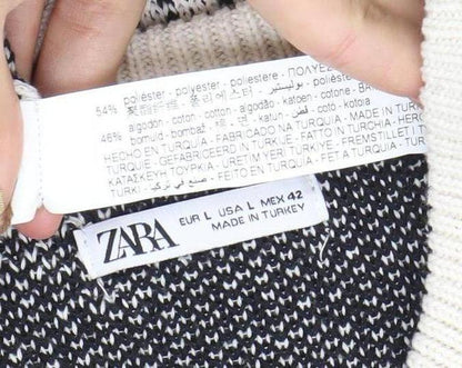 Womens UK Size L Zara Black Pullover Jumper