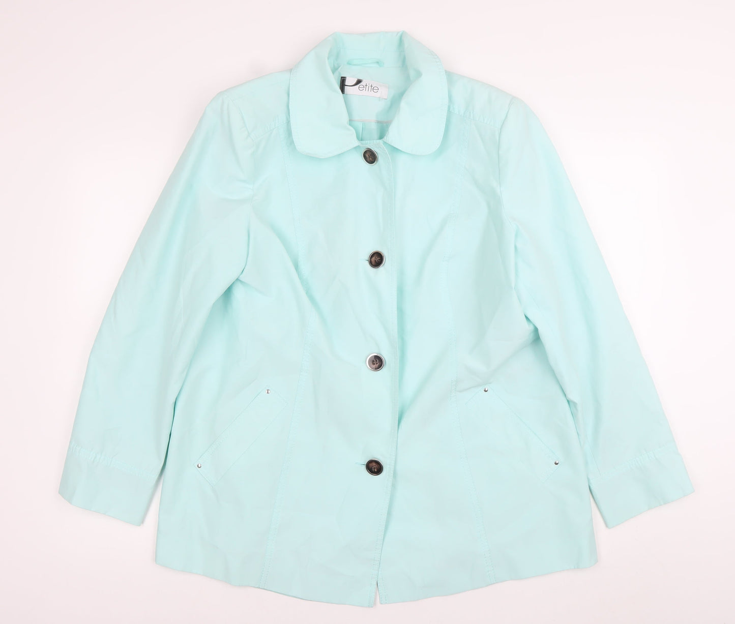 Womens UK Size 18 BHS Green Rain Coat
