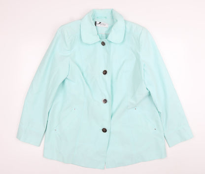 Womens UK Size 18 BHS Green Rain Coat