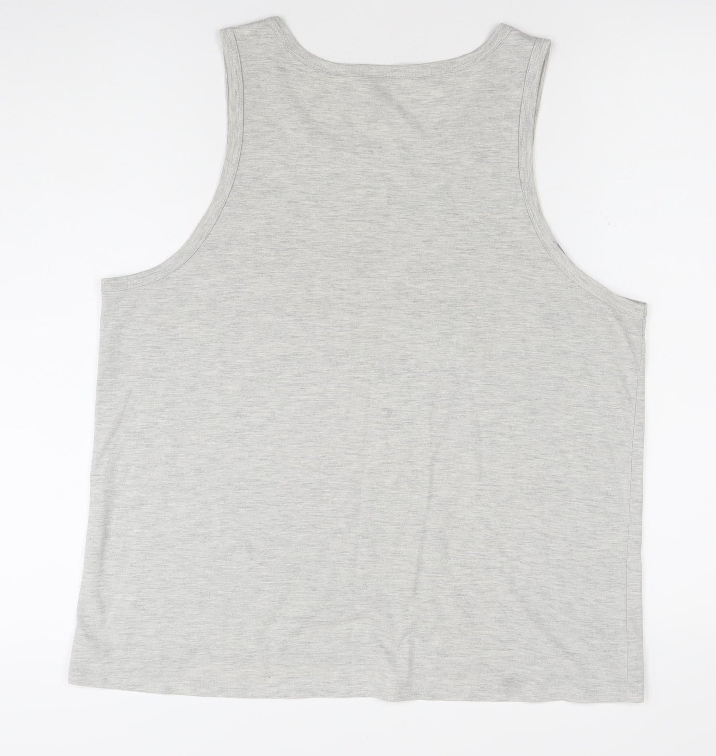 Mix Womens Grey Tank Top Medium Scoop Neck Graphic Summer Casual