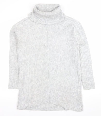 Womens UK Size 10 Lipsy Grey Tunic Jumper