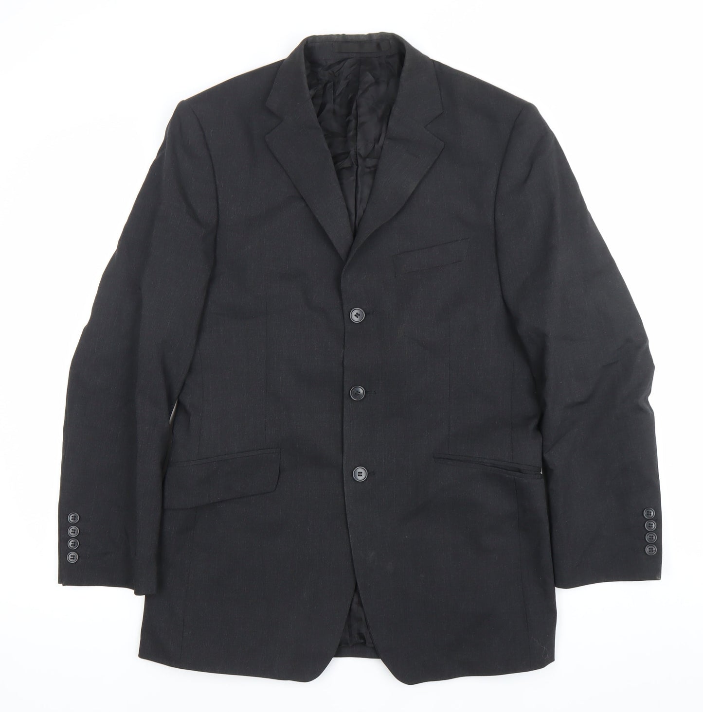 Marks and Spencer Men’s Grey Wool Blend Suit Jacket 38in M