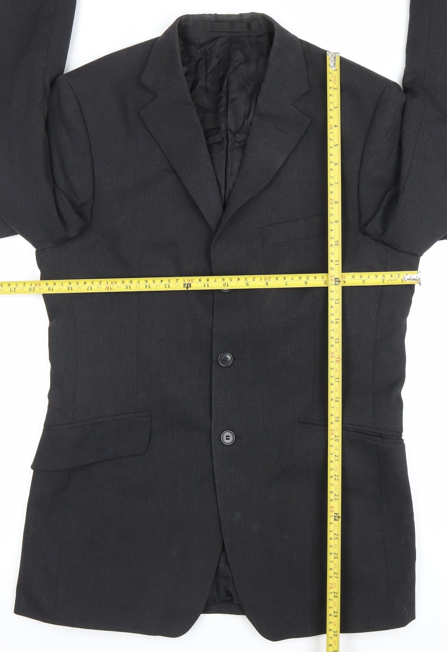 Marks and Spencer Men’s Grey Wool Blend Suit Jacket 38in M