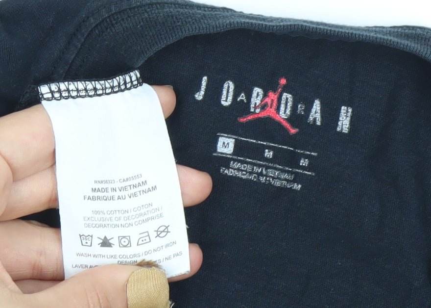 Jordan Men Black M Graphic Print Sports T-Shirt