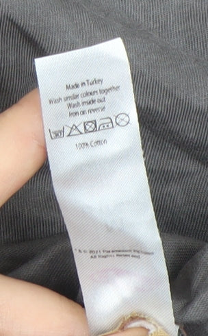 George Clueless Teens Grey Cotton Studded Graphic T-Shirt M 12-14Y