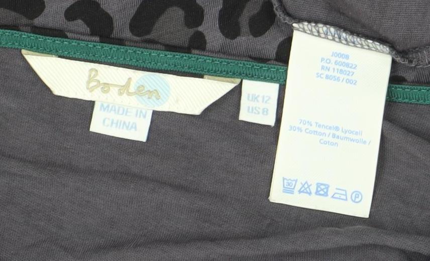 Womens UK Size 12 Boden Grey Basic T-Shirt