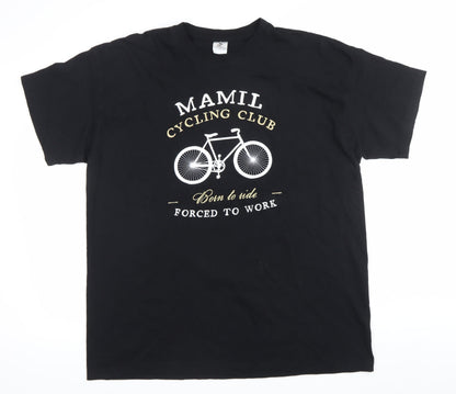 Mens UK Size 2XL BC Collection Black  T-Shirt