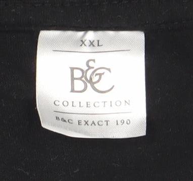 Mens UK Size 2XL BC Collection Black  T-Shirt