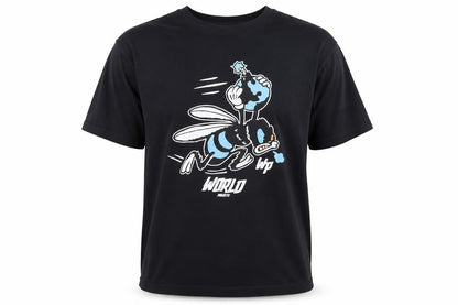 World Projects Men’s Black Graphic Print T-Shirt Size L