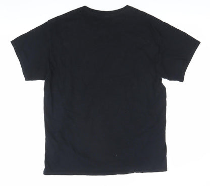 World Projects Men’s Black Graphic Print T-Shirt Size L