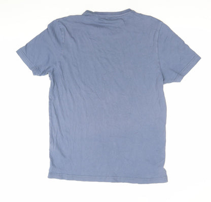 Penguin Men's Blue Crew Neck Graphic Logo Cotton T-Shirt Size M