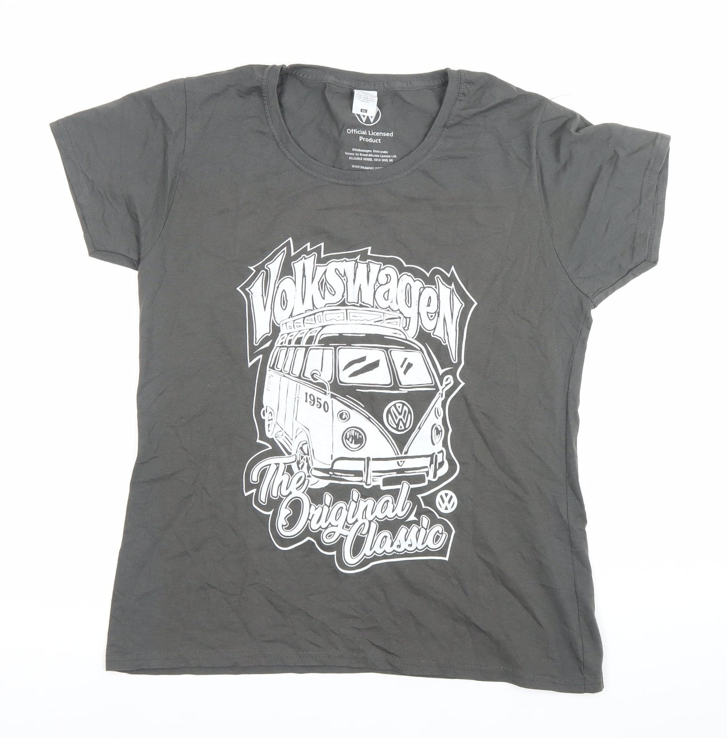 Volkswagen Mens Grey XL Graphic Print Classic Car T-Shirt