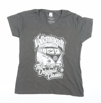 Volkswagen Mens Grey XL Graphic Print Classic Car T-Shirt