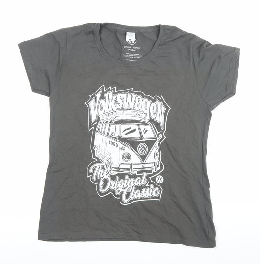 Volkswagen Mens Grey XL Graphic Print Classic Car T-Shirt