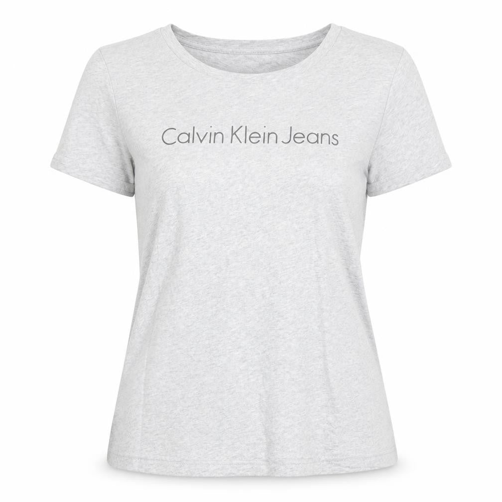 Womens UK Size S Calvin Klein Jeans Grey Basic T-Shirt