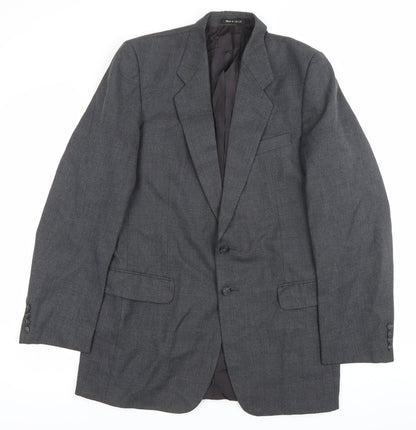 Marks and Spencer St Michael Men’s Grey Wool Blend Blazer Jacket 38 Long