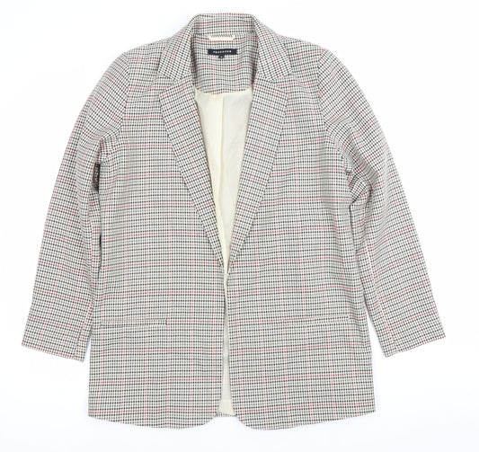 Peacocks Womens Multicoloured Checked Blazer Jacket Size 10