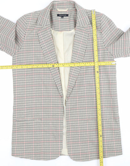Peacocks Womens Multicoloured Checked Blazer Jacket Size 10