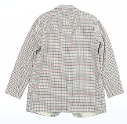 Peacocks Womens Multicoloured Checked Blazer Jacket Size 10