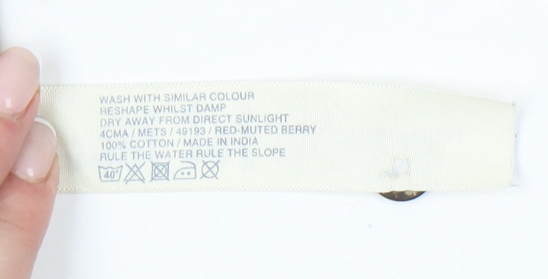 Fat Face Men’s Red White Striped Polo Shirt Cotton M Regular