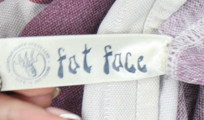 Fat Face Men’s Red White Striped Polo Shirt Cotton M Regular