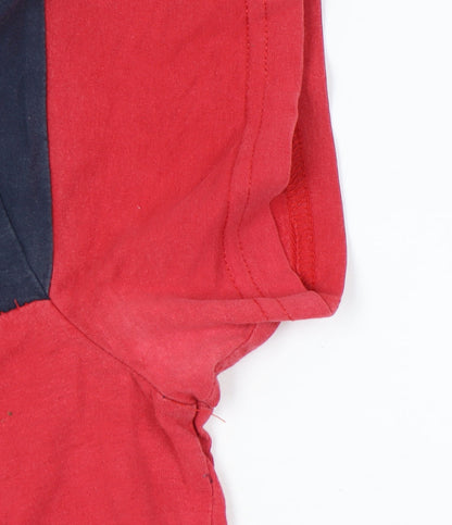 Weekend Offender Mens Medium Red Blue Colourblock Cotton T-Shirt