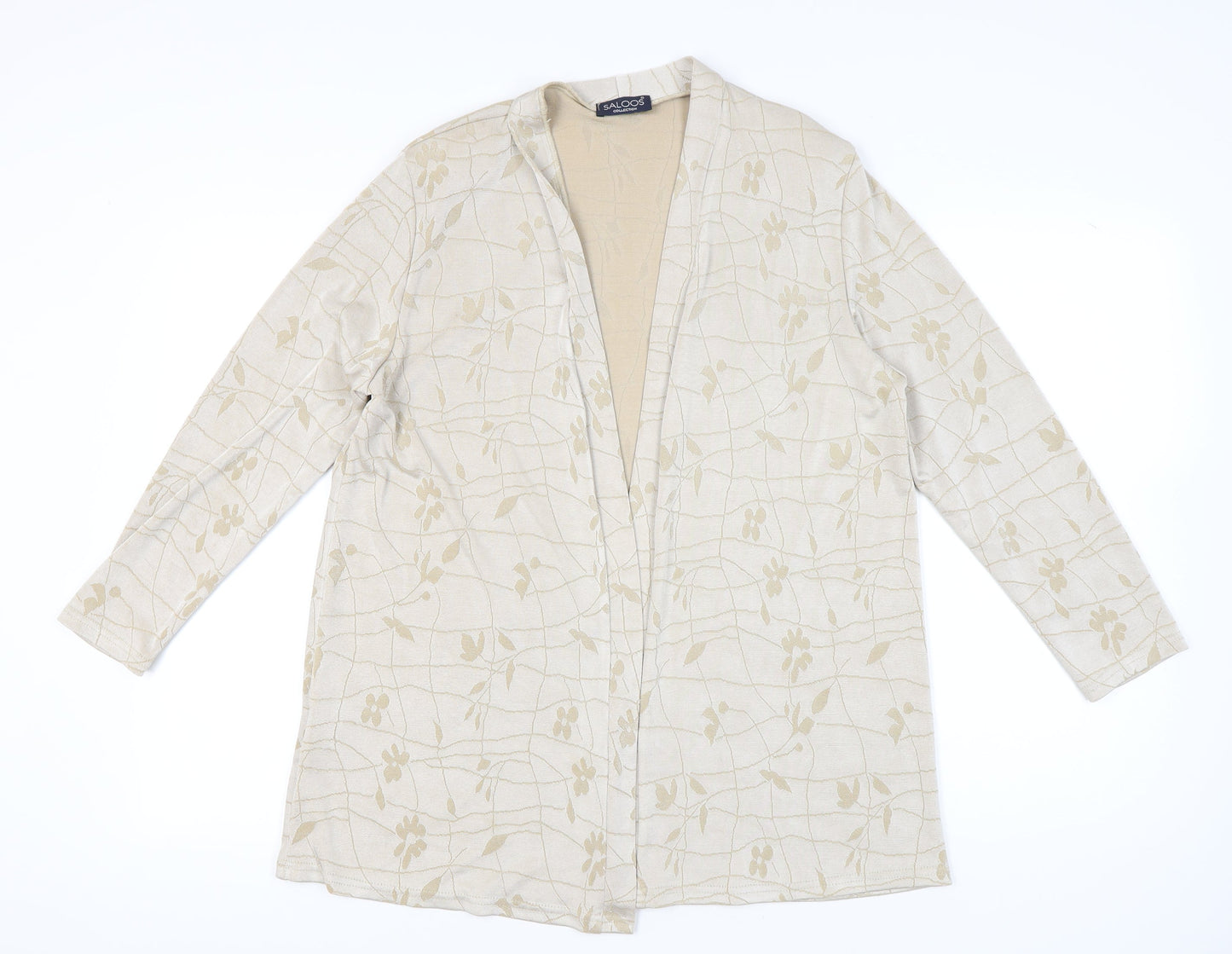 Womens UK Size L Saloos Beige Tunic Blouse