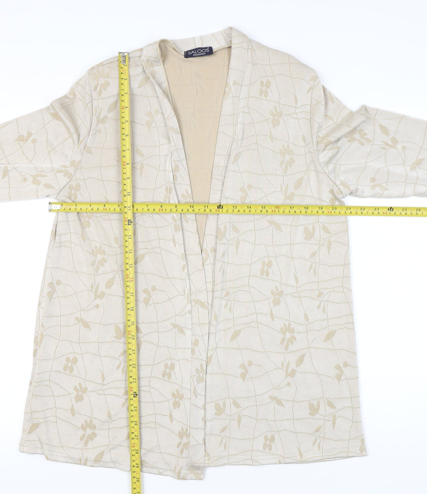 Womens UK Size L Saloos Beige Tunic Blouse