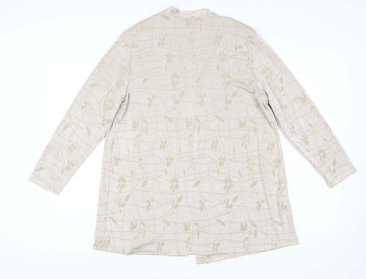 Womens UK Size L Saloos Beige Tunic Blouse