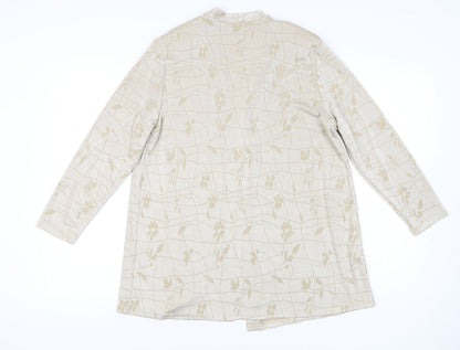 Womens UK Size L Saloos Beige Tunic Blouse