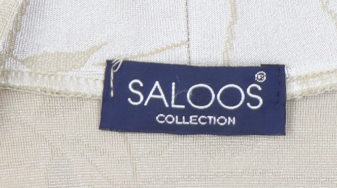 Womens UK Size L Saloos Beige Tunic Blouse